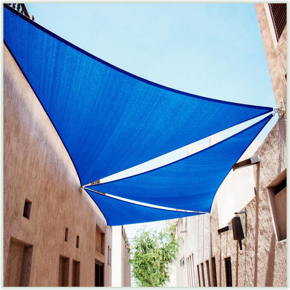 
                  
                    Load image into Gallery viewer, Equilateral Triangle Sun Shade Sail Canopy, Commercial Grade, 11 Sizes, 9 Colors Sun Shade Sail ColourTree 8&amp;#39; x 8&amp;#39; x 8&amp;#39; Blue 
                  
                