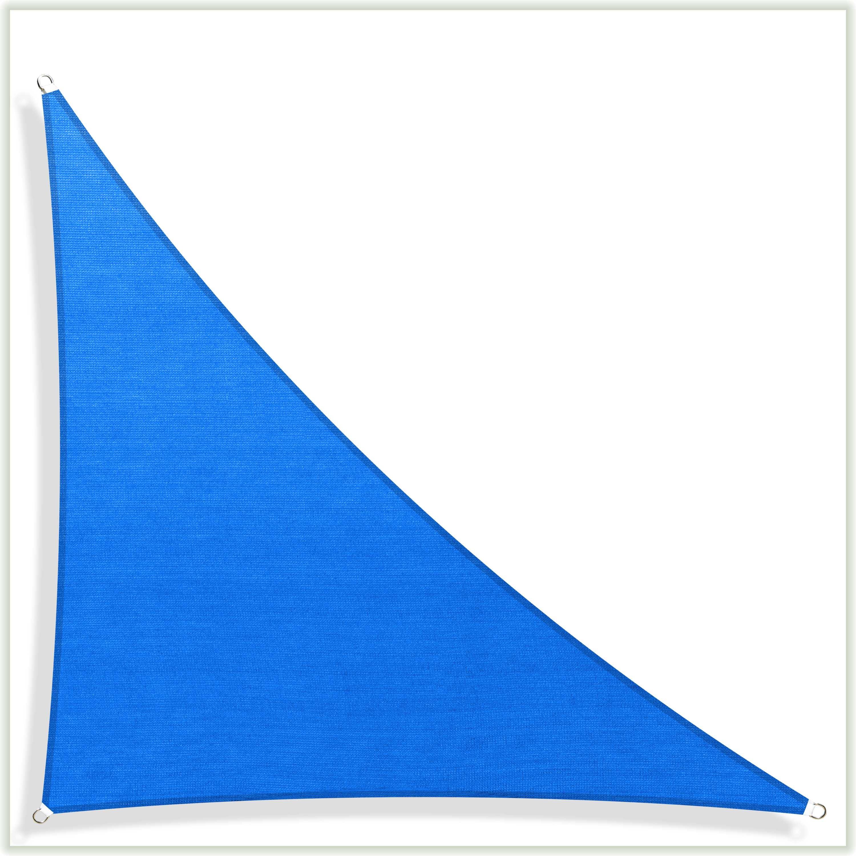 Right Triangle Sun Shade Sail Canopy, Commercial Grade, 7 Sizes, 8 Colors Sun Shade Sail Colourtree 10' x 10' x 14.1' Blue 