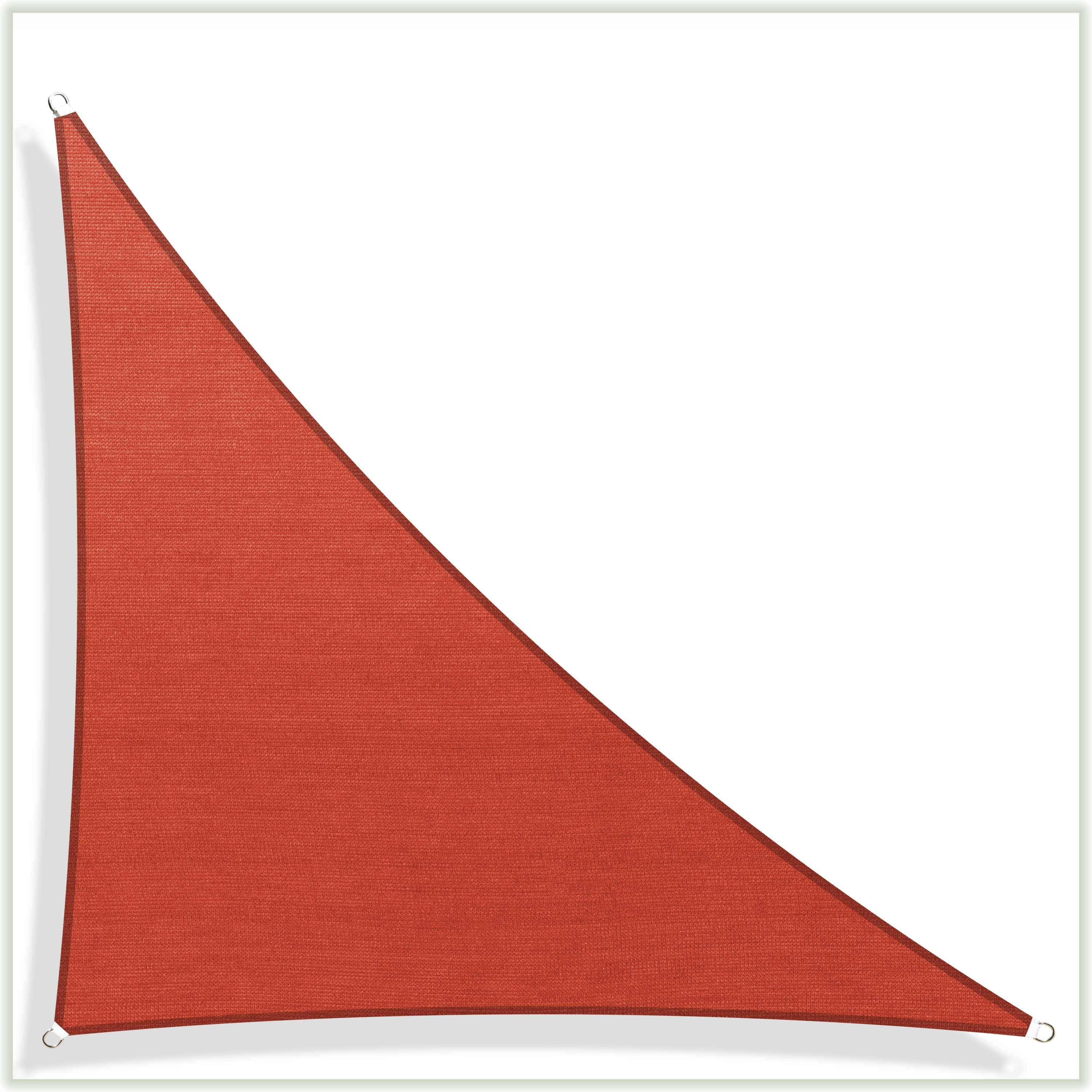 Right Triangle Sun Shade Sail Canopy, Commercial Grade, 7 Sizes, 8 Colors Sun Shade Sail Colourtree 10' x 10' x 14.1' Red 