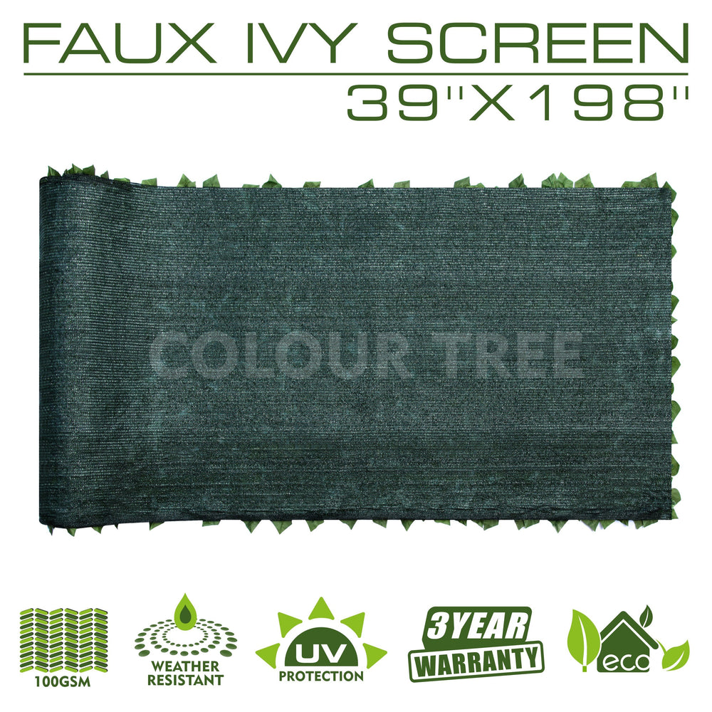 
                  
                    Load image into Gallery viewer, Artificial Hedges Faux Ivy Leaves Fence Privacy Screen Panels  Decorative Trellis - 39&amp;quot; x 198&amp;quot; - ColourTree
                  
                