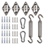 Stainless Steel 6" Sun Shade Sail Hardware Installation Kit - Square/Rectangle Hardware & Accessories Amgo 