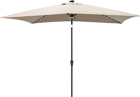 Rectangular Hanging Parasol beige ColourTree 