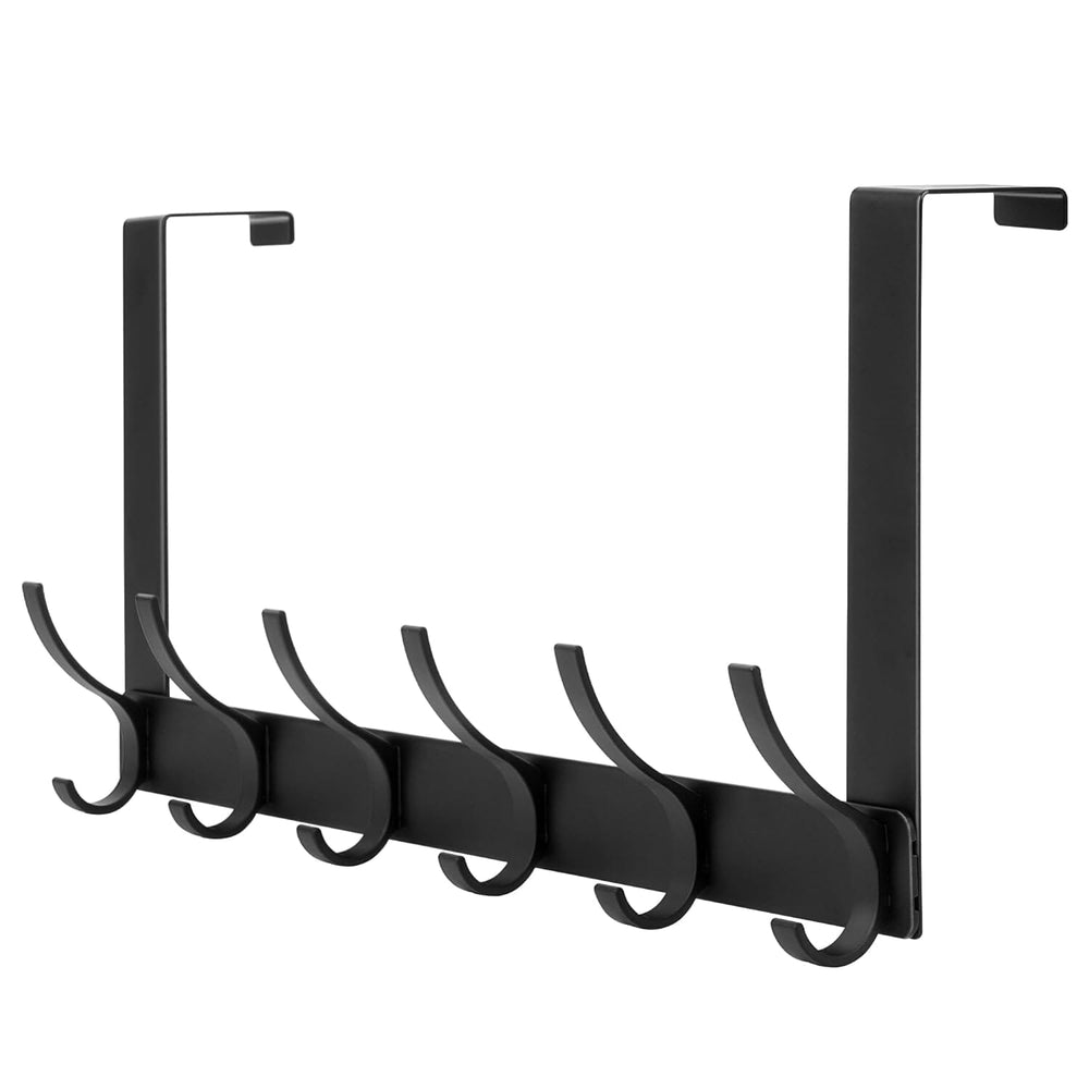 Aluminium Over Door Hooks 15.6 x 7.1 in Black ColourTree 