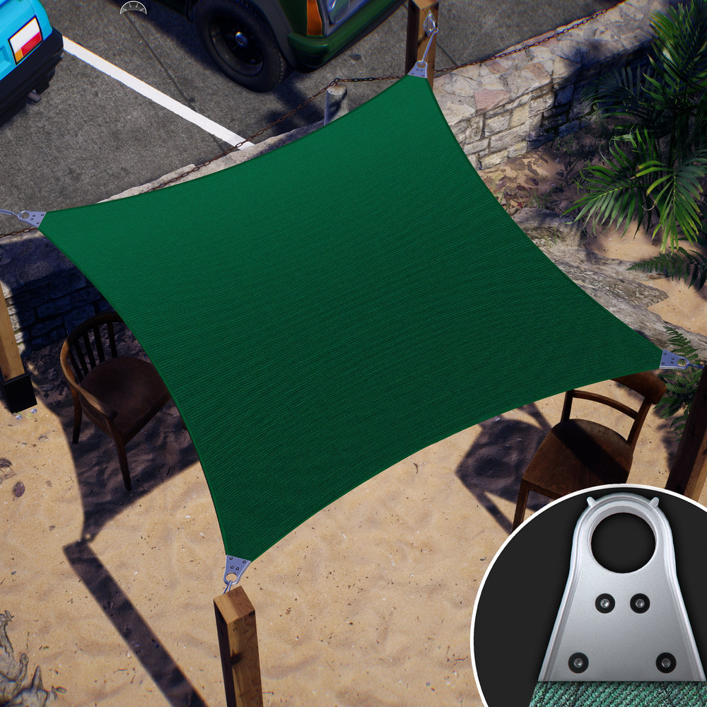 
                  
                    Load image into Gallery viewer, Square Super Ring - Heavy Duty, Super Durable Sun Shade Sail | 5 Colors &amp;amp; 7 Sizes Super Ring Sun Shade Sail Colourtree 12&amp;#39; x 12&amp;#39; Green 
                  
                