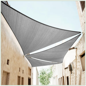 
                  
                    Load image into Gallery viewer, Equilateral Triangle Sun Shade Sail Canopy, Commercial Grade, 11 Sizes, 8 Colors Sun Shade Sail Colourtree 32&amp;#39; x 32&amp;#39; x 32&amp;#39; Grey 
                  
                