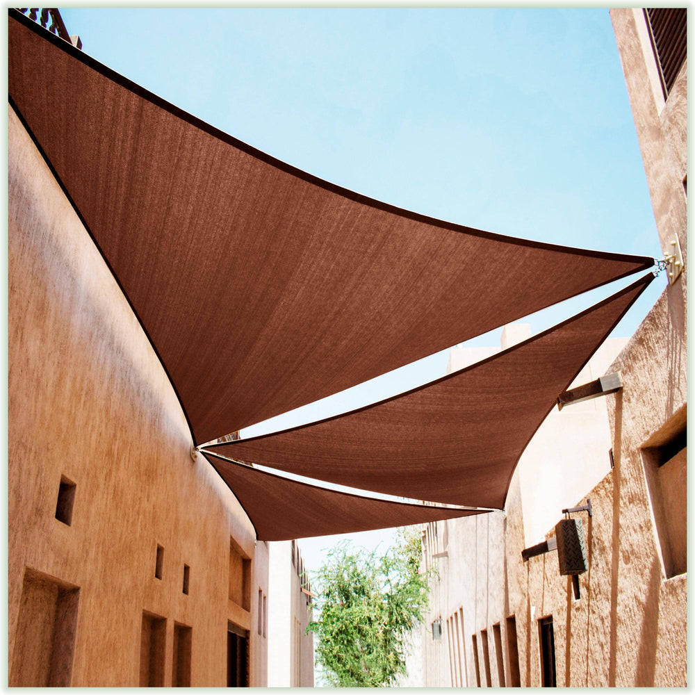 
                  
                    Load image into Gallery viewer, Equilateral Triangle Sun Shade Sail Canopy, Commercial Grade, 11 Sizes, 8 Colors Sun Shade Sail Colourtree 32&amp;#39; x 32&amp;#39; x 32&amp;#39; Brown 
                  
                