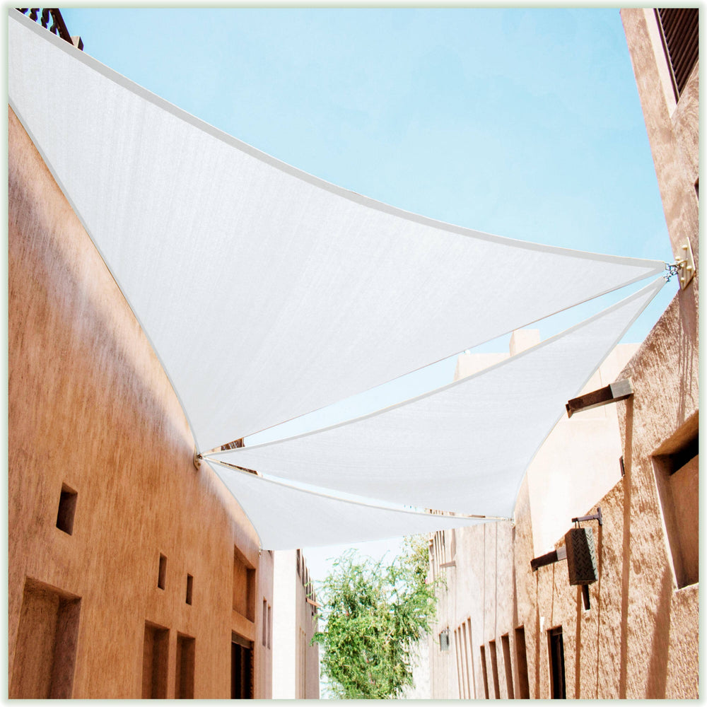 
                  
                    Load image into Gallery viewer, Equilateral Triangle Sun Shade Sail Canopy, Commercial Grade, 11 Sizes, 8 Colors Sun Shade Sail Colourtree 32&amp;#39; x 32&amp;#39; x 32&amp;#39; White 
                  
                