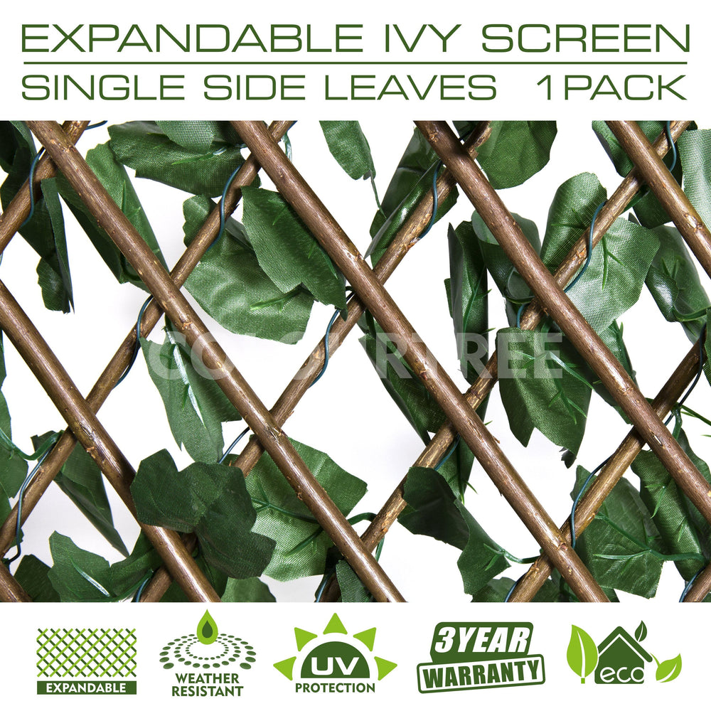 
                  
                    Load image into Gallery viewer, ColourTree  Expandable Faux Artificial Ivy Trellis Fence Screen Privacy Screen Wall Screen - Commercial Grade 150 GSM - Heavy Duty - 3 Years Warranty - ColourTree
                  
                